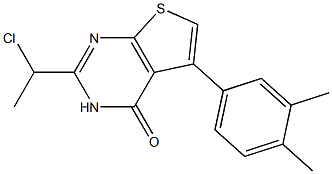 2-(1-chloroethyl)-5-(3,4-dimethylphenyl)-3H,4H-thieno[2,3-d]pyrimidin-4-one 结构式