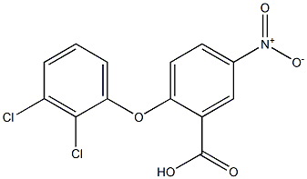 2-(2,3-dichlorophenoxy)-5-nitrobenzoic acid 结构式