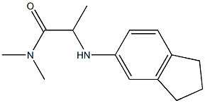 2-(2,3-dihydro-1H-inden-5-ylamino)-N,N-dimethylpropanamide 结构式