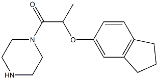 2-(2,3-dihydro-1H-inden-5-yloxy)-1-(piperazin-1-yl)propan-1-one 结构式