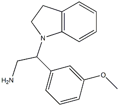 2-(2,3-dihydro-1H-indol-1-yl)-2-(3-methoxyphenyl)ethanamine 结构式