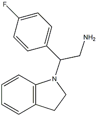 2-(2,3-dihydro-1H-indol-1-yl)-2-(4-fluorophenyl)ethanamine 结构式