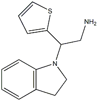 2-(2,3-dihydro-1H-indol-1-yl)-2-thien-2-ylethanamine 结构式