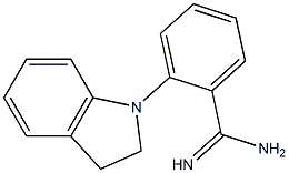 2-(2,3-dihydro-1H-indol-1-yl)benzene-1-carboximidamide 结构式