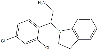 2-(2,4-dichlorophenyl)-2-(2,3-dihydro-1H-indol-1-yl)ethan-1-amine 结构式