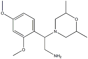 2-(2,4-dimethoxyphenyl)-2-(2,6-dimethylmorpholin-4-yl)ethanamine 结构式