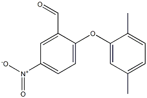 2-(2,5-dimethylphenoxy)-5-nitrobenzaldehyde 结构式