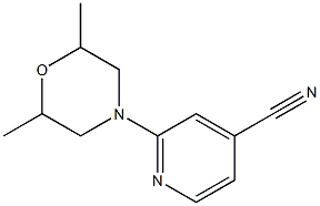 2-(2,6-dimethylmorpholin-4-yl)isonicotinonitrile 结构式