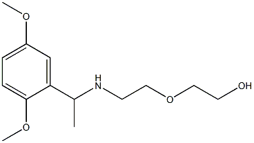 2-(2-{[1-(2,5-dimethoxyphenyl)ethyl]amino}ethoxy)ethan-1-ol 结构式