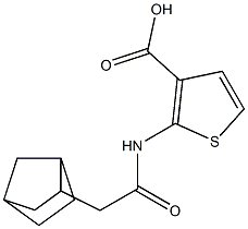 2-(2-{bicyclo[2.2.1]heptan-2-yl}acetamido)thiophene-3-carboxylic acid 结构式