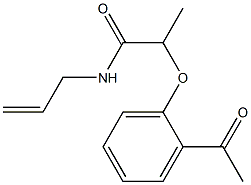 2-(2-acetylphenoxy)-N-(prop-2-en-1-yl)propanamide 结构式