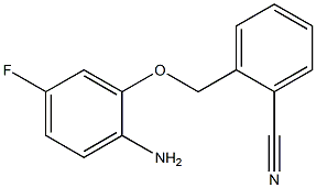 2-(2-amino-5-fluorophenoxymethyl)benzonitrile 结构式