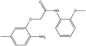 2-(2-amino-5-methylphenoxy)-N-(2-methoxyphenyl)acetamide 结构式