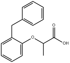 2-(2-benzylphenoxy)propanoic acid 结构式