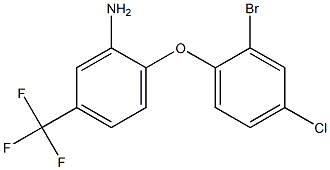 2-(2-bromo-4-chlorophenoxy)-5-(trifluoromethyl)aniline 结构式