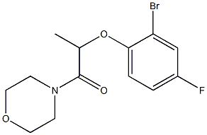 2-(2-bromo-4-fluorophenoxy)-1-(morpholin-4-yl)propan-1-one 结构式