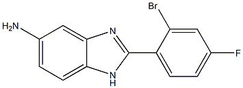 2-(2-bromo-4-fluorophenyl)-1H-benzimidazol-5-amine 结构式