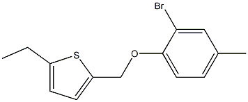 2-(2-bromo-4-methylphenoxymethyl)-5-ethylthiophene 结构式