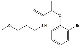 2-(2-bromophenoxy)-N-(3-methoxypropyl)propanamide 结构式