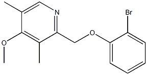 2-(2-bromophenoxymethyl)-4-methoxy-3,5-dimethylpyridine 结构式