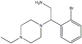2-(2-bromophenyl)-2-(4-ethylpiperazin-1-yl)ethanamine 结构式