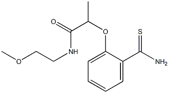 2-(2-carbamothioylphenoxy)-N-(2-methoxyethyl)propanamide 结构式