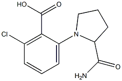 2-(2-carbamoylpyrrolidin-1-yl)-6-chlorobenzoic acid 结构式