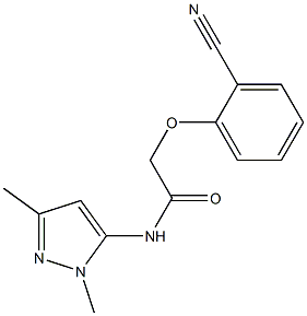 2-(2-cyanophenoxy)-N-(1,3-dimethyl-1H-pyrazol-5-yl)acetamide 结构式