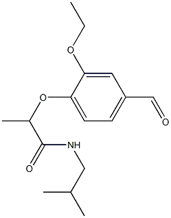 2-(2-ethoxy-4-formylphenoxy)-N-(2-methylpropyl)propanamide 结构式
