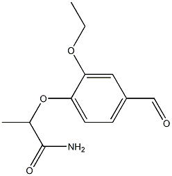 2-(2-ethoxy-4-formylphenoxy)propanamide 结构式
