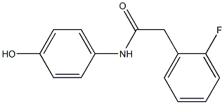 2-(2-fluorophenyl)-N-(4-hydroxyphenyl)acetamide 结构式