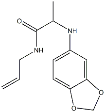 2-(2H-1,3-benzodioxol-5-ylamino)-N-(prop-2-en-1-yl)propanamide 结构式