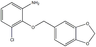 2-(2H-1,3-benzodioxol-5-ylmethoxy)-3-chloroaniline 结构式