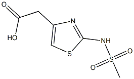 2-(2-methanesulfonamido-1,3-thiazol-4-yl)acetic acid 结构式