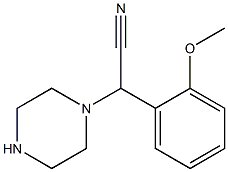 2-(2-methoxyphenyl)-2-(piperazin-1-yl)acetonitrile 结构式