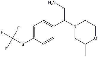 2-(2-methylmorpholin-4-yl)-2-{4-[(trifluoromethyl)sulfanyl]phenyl}ethan-1-amine 结构式