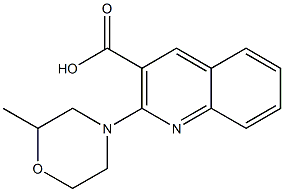 2-(2-methylmorpholin-4-yl)quinoline-3-carboxylic acid 结构式