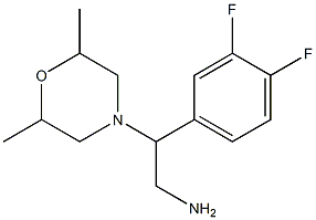 2-(3,4-difluorophenyl)-2-(2,6-dimethylmorpholin-4-yl)ethanamine 结构式