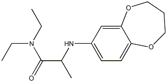 2-(3,4-dihydro-2H-1,5-benzodioxepin-7-ylamino)-N,N-diethylpropanamide 结构式