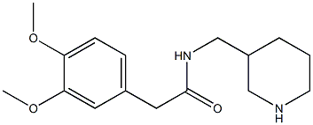 2-(3,4-dimethoxyphenyl)-N-(piperidin-3-ylmethyl)acetamide 结构式