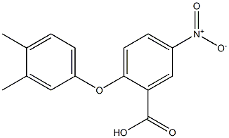 2-(3,4-dimethylphenoxy)-5-nitrobenzoic acid 结构式