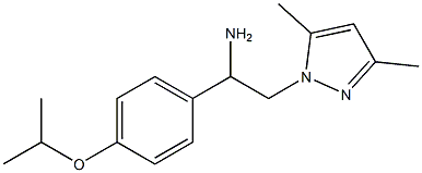 2-(3,5-dimethyl-1H-pyrazol-1-yl)-1-(4-isopropoxyphenyl)ethanamine 结构式