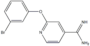 2-(3-bromophenoxy)pyridine-4-carboximidamide 结构式