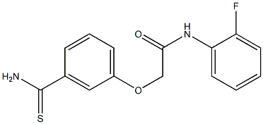 2-(3-carbamothioylphenoxy)-N-(2-fluorophenyl)acetamide 结构式