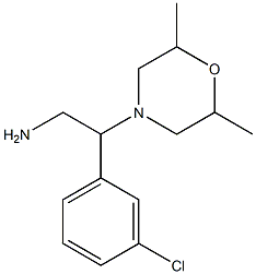 2-(3-chlorophenyl)-2-(2,6-dimethylmorpholin-4-yl)ethanamine 结构式