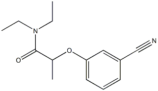 2-(3-cyanophenoxy)-N,N-diethylpropanamide 结构式