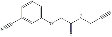 2-(3-cyanophenoxy)-N-prop-2-ynylacetamide 结构式