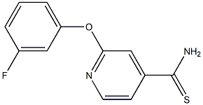 2-(3-fluorophenoxy)pyridine-4-carbothioamide 结构式