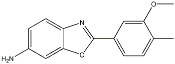 2-(3-methoxy-4-methylphenyl)-1,3-benzoxazol-6-amine 结构式