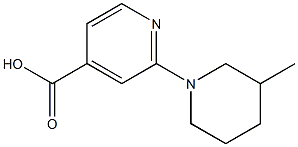 2-(3-methylpiperidin-1-yl)pyridine-4-carboxylic acid 结构式